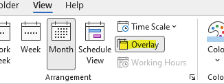 Overlay button in Outlook